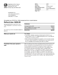 IRS Notice CP49, The IRS Applied Your Refund to Taxes Owed