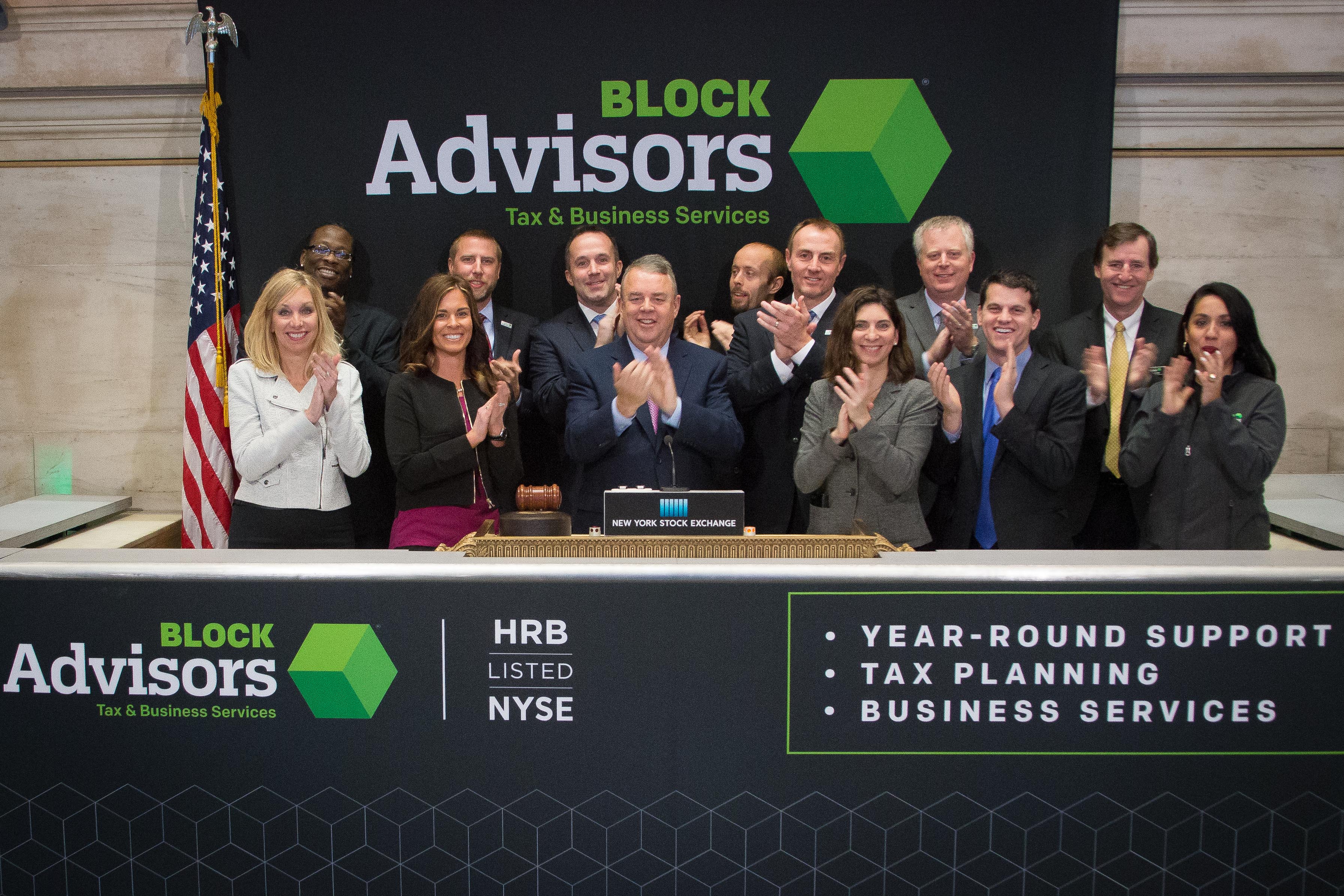 Block Advisors Rings NY Stock Exchange Opening Bell H R Block Block Advisors Rings NY Stock Exchange Opening Bell H R Block