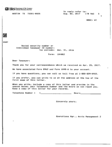IRS Letter 96C