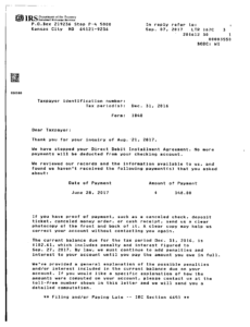 IRS Letter 167C