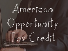 American Opportunity Tax Credit (AOTC) on photo of a college student