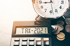 2021 taxes on a calculator