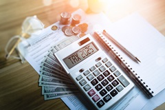 taxes 2025 on a calculator